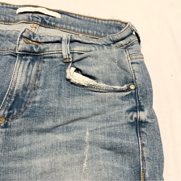 Zara Trafaluc Distressed Blue Jeans Womens Size 4 - Picture 5 of 16